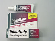 Tolnaftate: This is a Cream imprinted with nothing on the front, nothing on the back.