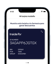 Pantalla de tarjeta de aplicación móvil