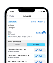 Pantalla de precios de aplicaciones móviles
