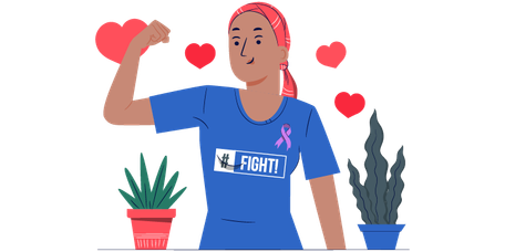 Woman fighting cancer