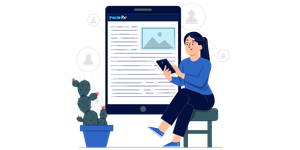 Woman reading news at Inside Rx blog