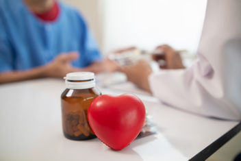 A heart patient visits a medical for advice on health care and medication to treat heart disease