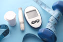 Diabetes medication tools and dumbells