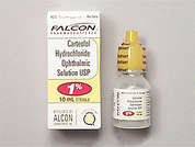 Carteolol Hcl: This is a clear Drops imprinted with nothing on the front, nothing on the back, and is manufactured by SANDOZ.