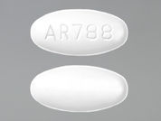 Fenofibric Acid: This is a Tablet imprinted with AR788 on the front, nothing on the back.