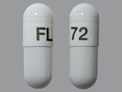 Linzess: This is a Capsule imprinted with FL 72 on the front, nothing on the back.