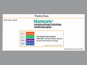 Namzaric: This is a Capsule Sprinkle E R 24 Hr Dose Pack imprinted with nothing on the front, nothing on the back.