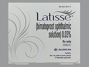 Latisse: This is a Drops With Applicator imprinted with nothing on the front, nothing on the back.