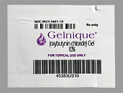 Gelnique: This is a Gel In Packet imprinted with nothing on the front, nothing on the back.