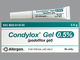 Condylox 0.5% (package of 3.5 gram(s)) Gel
