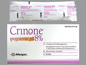 Crinone: This is a Gel With Prefilled Applicator imprinted with nothing on the front, nothing on the back.