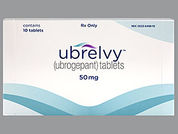 Ubrelvy: This is a Tablet imprinted with U50 on the front, nothing on the back.