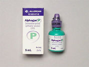 Alphagan P: This is a Drops imprinted with nothing on the front, nothing on the back.