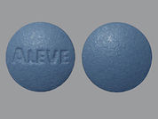 Aleve: This is a Tablet imprinted with ALEVE on the front, nothing on the back.