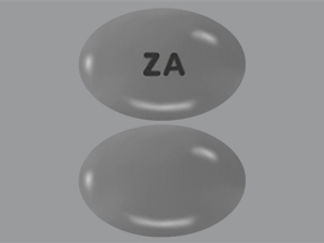 This is a Capsule imprinted with ZA on the front, nothing on the back.
