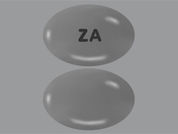 Zemplar: This is a Capsule imprinted with ZA on the front, nothing on the back.