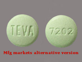 This is a Tablet imprinted with TEVA on the front, 7202 on the back.