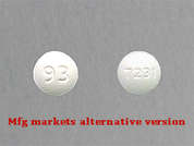 Cilostazol: Esto es un Tableta blanco redondo imprimido con 93 en la parte delantera, 7231 en la parte posterior, y es fabricado por TEVA USA.