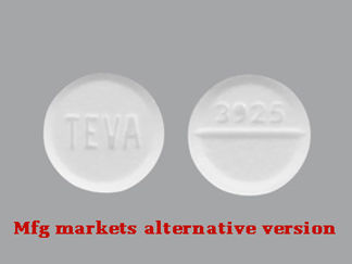 This is a Tablet imprinted with TEVA on the front, 3925 on the back.