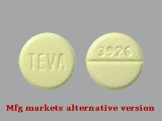 Esto es un Tableta imprimido con TEVA en la parte delantera, 3926 en la parte posterior, y es fabricado por None.