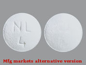 Orphenadrine Citrate: This is a Tablet Er imprinted with NL  4 on the front, nothing on the back.