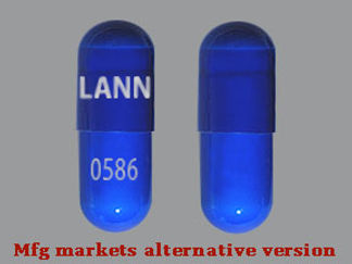This is a Capsule imprinted with LANNETT on the front, 0586 on the back.