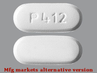 Esto es un Tableta imprimido con P 412 en la parte delantera, nada en la parte posterior, y es fabricado por None.