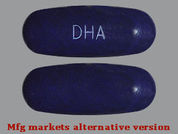 Prenate Dha: Esto es un Cápsula imprimido con DHA en la parte delantera, nada en la parte posterior, y es fabricado por None.