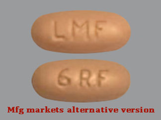 Esto es un Tableta imprimido con LMF en la parte delantera, 6RF en la parte posterior, y es fabricado por None.