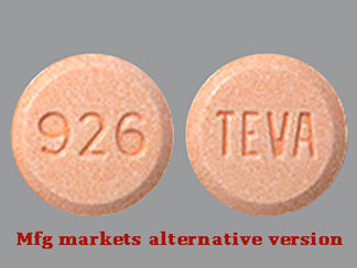 This is a Tablet imprinted with 926 on the front, TEVA on the back.