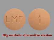 Foltx: This is a Tablet imprinted with LMF on the front, 1 on the back.