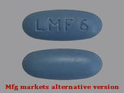 Metafolbic Plus: This is a Tablet imprinted with LMF 6 on the front, nothing on the back.