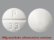 Propylthiouracil: This is a Tablet imprinted with P  33 on the front, nothing on the back.