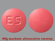 Erythrocin Stearate: This is a Tablet imprinted with ES on the front, nothing on the back.