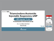 Triamcinolone Acetonide: This is a Vial imprinted with nothing on the front, nothing on the back.