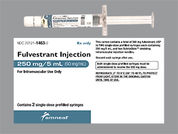 Fulvestrant: This is a Syringe imprinted with nothing on the front, nothing on the back.