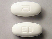 Ery-Tab: This is a Tablet Dr imprinted with logo on the front, ED on the back.