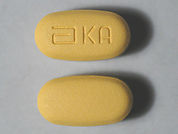 Kaletra: This is a Tablet imprinted with logo and KA on the front, nothing on the back.