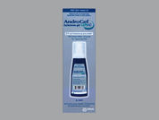 Androgel: This is a Gel In Metered-dose Pump imprinted with nothing on the front, nothing on the back.