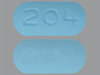 This is a Tablet imprinted with 204 on the front, nothing on the back.