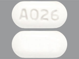 This is a Tablet imprinted with A026 on the front, nothing on the back.