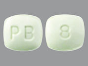 Pravastatin Sodium: This is a Tablet imprinted with PB on the front, 8 on the back.