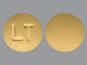 Letrozole: This is a Tablet imprinted with LT on the front, nothing on the back.