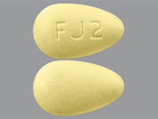 Tadalafil: This is a Tablet imprinted with FJ2 on the front, nothing on the back.