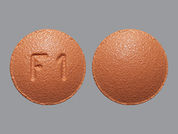 Finasteride: This is a Tablet imprinted with F1 on the front, nothing on the back.