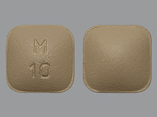 This is a Tablet imprinted with M  10 on the front, nothing on the back.
