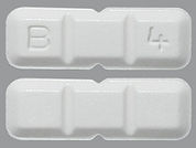 Buspirone Hcl: This is a Tablet imprinted with B 4 on the front, nothing on the back.