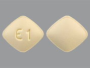 Eplerenone: This is a Tablet imprinted with E1 on the front, nothing on the back.