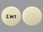 Oxybutynin Chloride Er: Esto es un Tableta Er 24 Hr imprimido con EM1 en la parte delantera, nada en la parte posterior, y es fabricado por None.