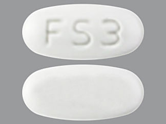 This is a Tablet imprinted with FS3 on the front, nothing on the back.